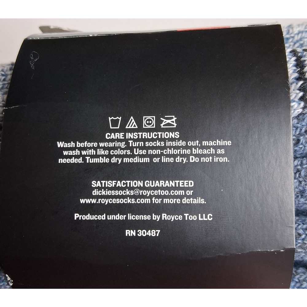 2 Pair Dickies Steel Toe Crew Wool Blend Heavy Weight Thermal Socks Size 6-12 - Picture 4 of 8